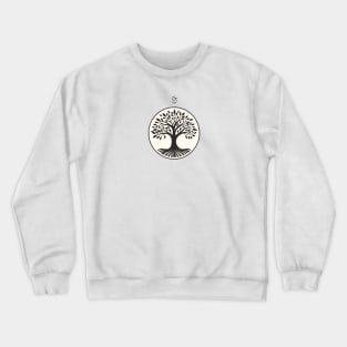 Deciduous Tree Silhouette in Black Crewneck Sweatshirt